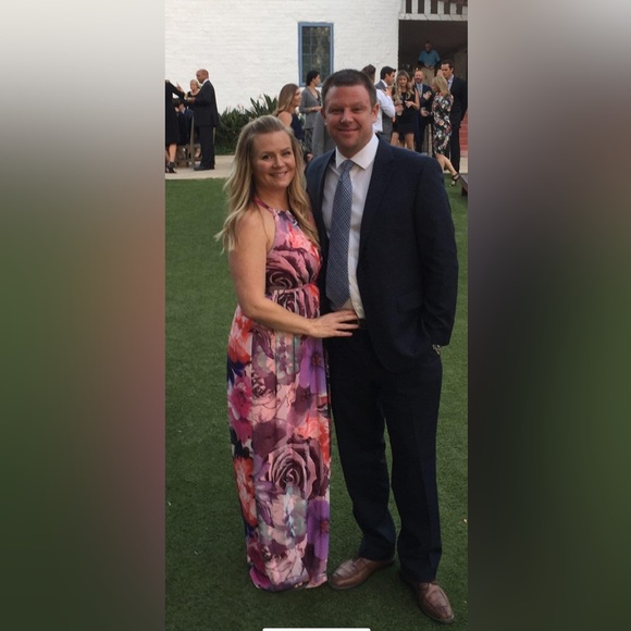 Eliza J Floral Halter Dress Size 8 - Picture 2 of 5